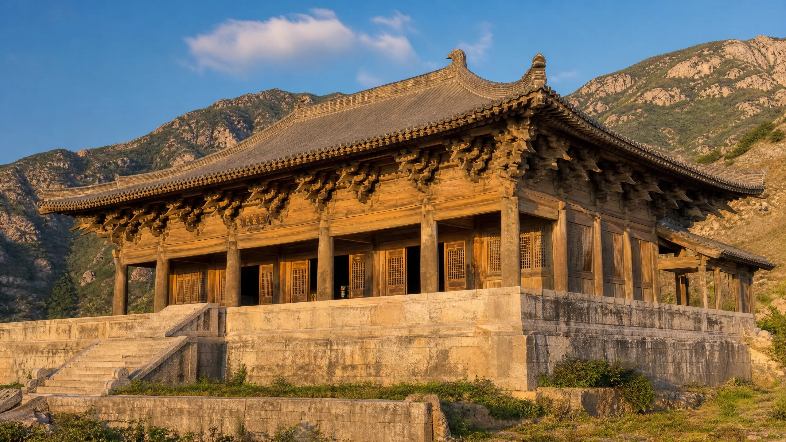 唐代木构建筑佛光寺外景﻿